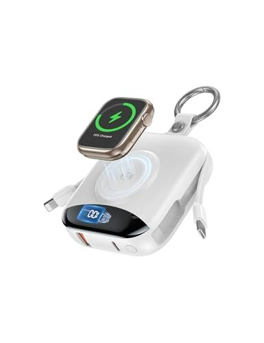 Citicr 10,000mAh Portable Charger with Built-in Cables and Watch Charger: $27.98 Citicr 10,000mAh Portable Charger with Built-in Cables and Watch Charger: $27.98