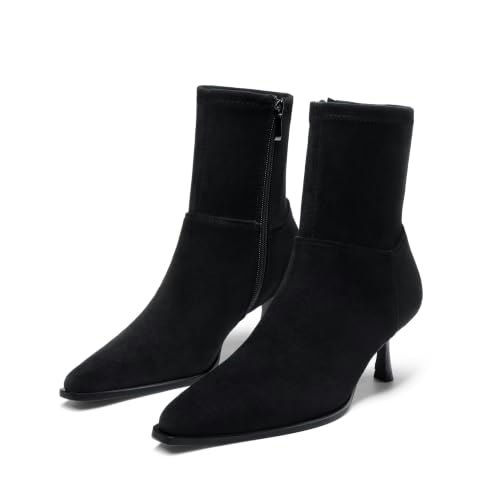 Dream Pairs Women's Pointed Toe Kitten Heel Ankle Boots: $35.98