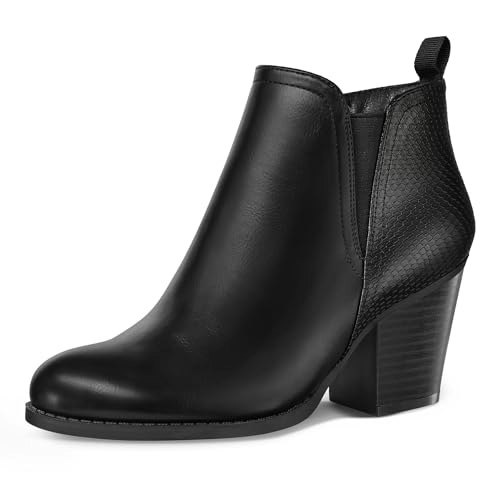 Mysoft Women's Stacked Chunky Heel Ankle Boots: $37.98 Mysoft Women's Stacked Chunky Heel Ankle Boots: $37.98