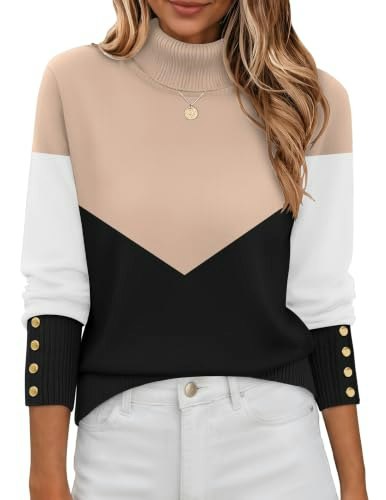 Zeagoo Women's Turtleneck Long Sleeve Sweater: $26.59 Zeagoo Women's Turtleneck Long Sleeve Sweater: $26.59