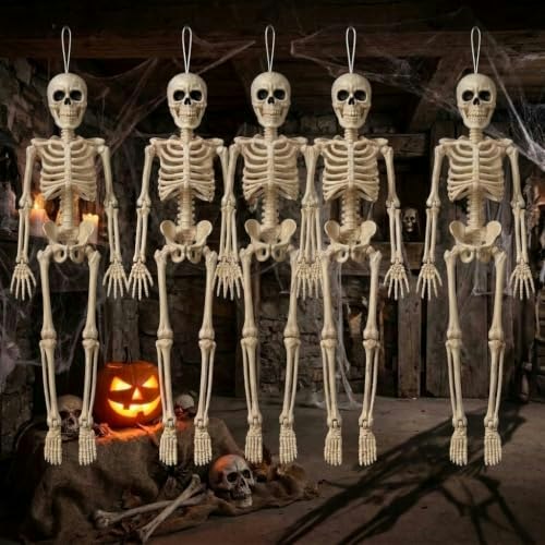 Jiesiity 16-Inch Hanging Skeleton Halloween Decorations 5-Pack: $6.98 Jiesiity 16-Inch Hanging Skeleton Halloween Decorations 5-Pack: $6.98