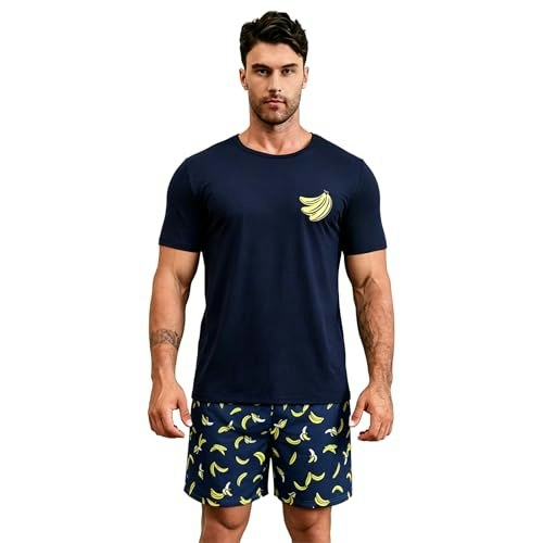 Zefortex Men's Short Sleeve Summer Pajama Set: $14.98 Zefortex Men's Short Sleeve Summer Pajama Set: $14.98