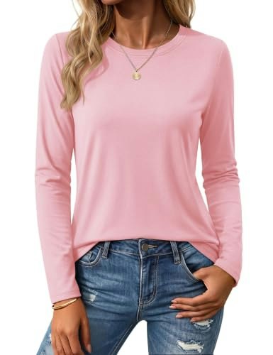 Yucolen Women's Long Sleeve Cotton T-Shirt: $14.98 Yucolen Women's Long Sleeve Cotton T-Shirt: $14.98