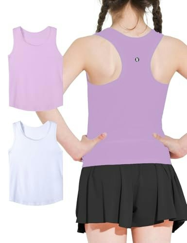 Hvididan Girls' Athletic Tank Tops 2-Pack: $9.98