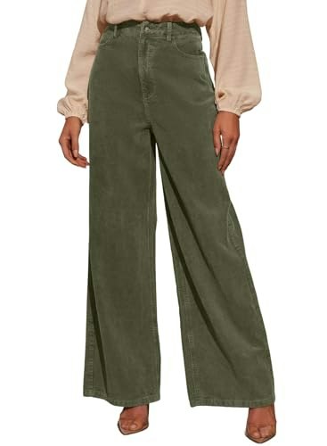 Sidefeel Women's High-Waisted Wide-Leg Corduroy Pants: $29.98 Sidefeel Women's High-Waisted Wide-Leg Corduroy Pants: $29.98