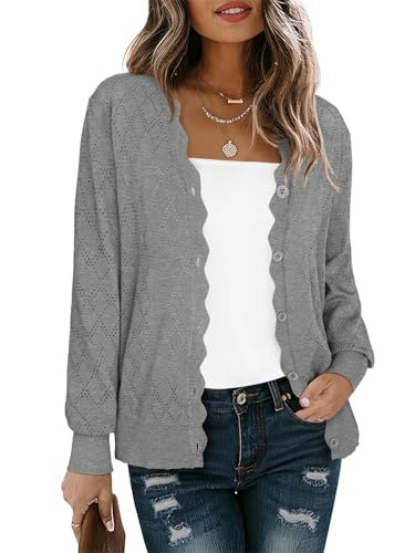 Lilbetter Women's V-Neck Button Down Cardigan: $17.99 Lilbetter Women's V-Neck Button Down Cardigan: $17.99
