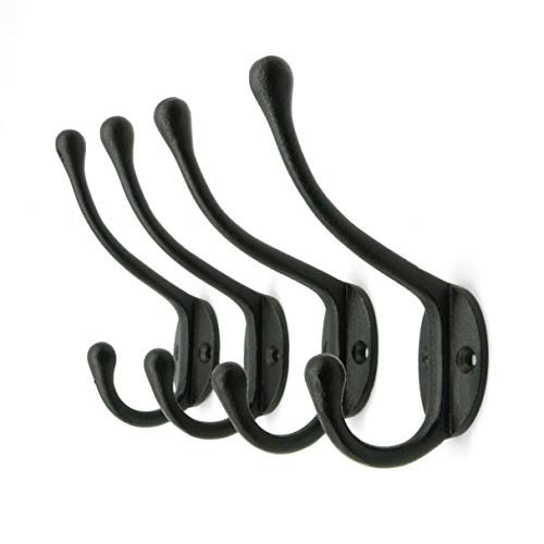 Craftsman Road Vintage Cast Iron Wall Hooks 4-Pack: $21.99