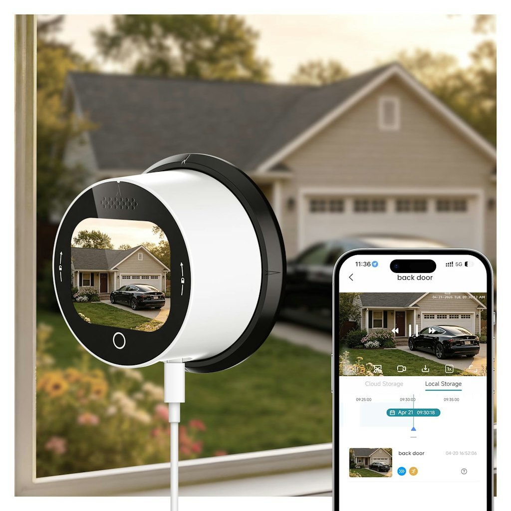 Soliom 2K Window Security Camera w/ LCD Touchscreen: $49