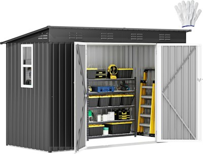 DWVO 9x4-Foot Steel Outdoor Storage Shed for $230 + free shipping
