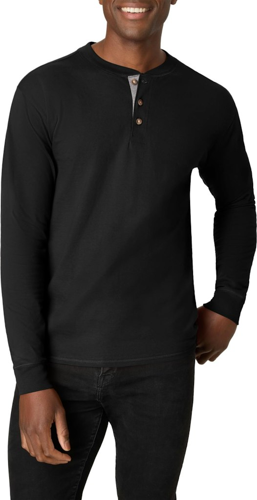Hanes Men's Beefy-T Henley Shirt: $6.21