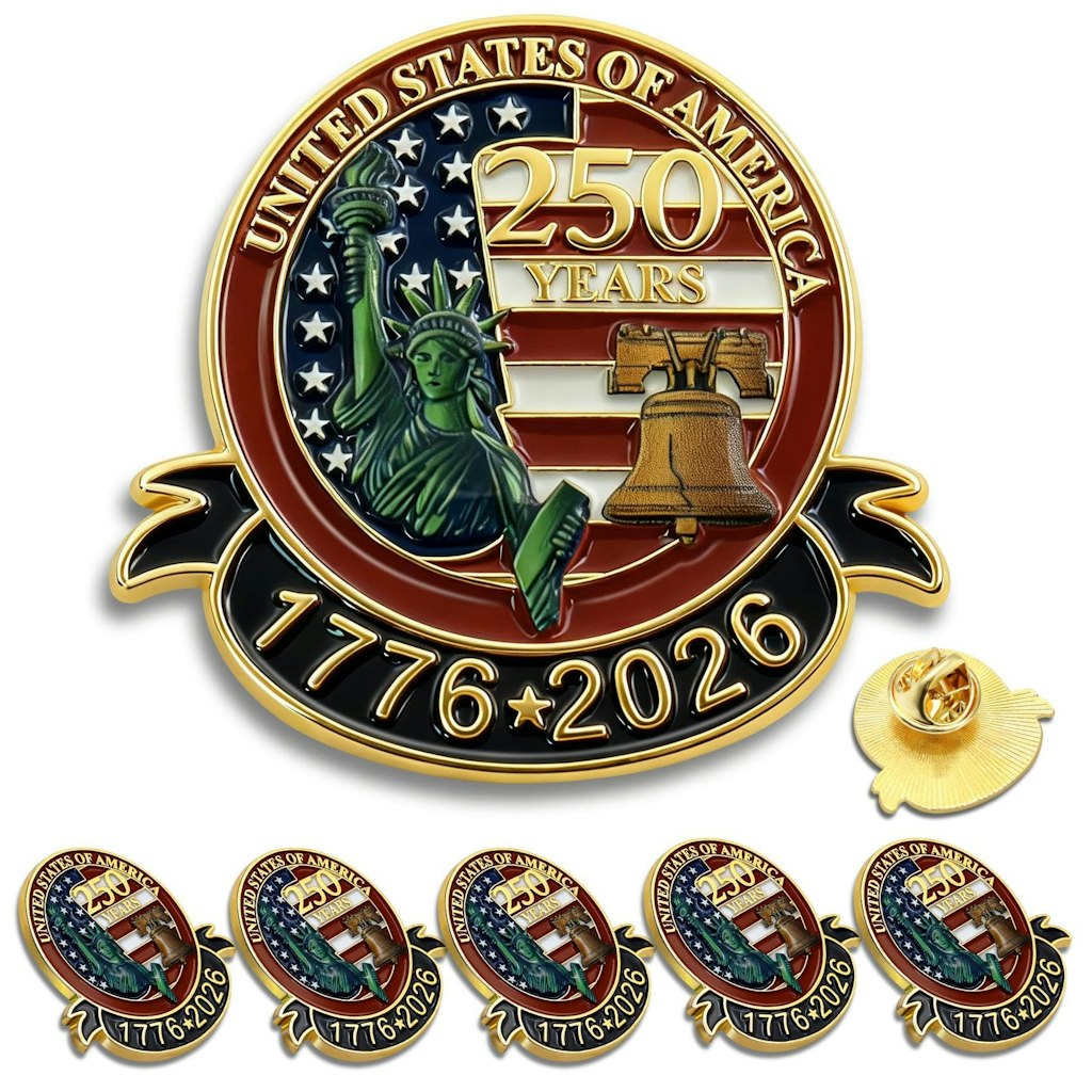 250th Anniversary USA Enamel Lapel Pin 10-Pack: $9.99