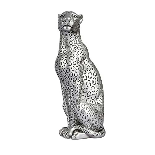 Polyduke 11-inch Silver Cheetah Statue: $33.99
