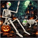 36" Skeleton w/ Dog Skeleton Decoration for $32 + free shipping w/ Prime