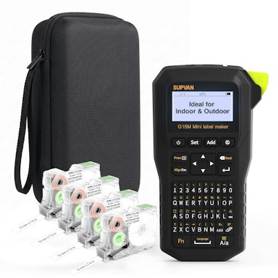 Supvan G15M Mini Portable Label Maker w/ 4 Tapes & Carrying Case for $70 + free shipping