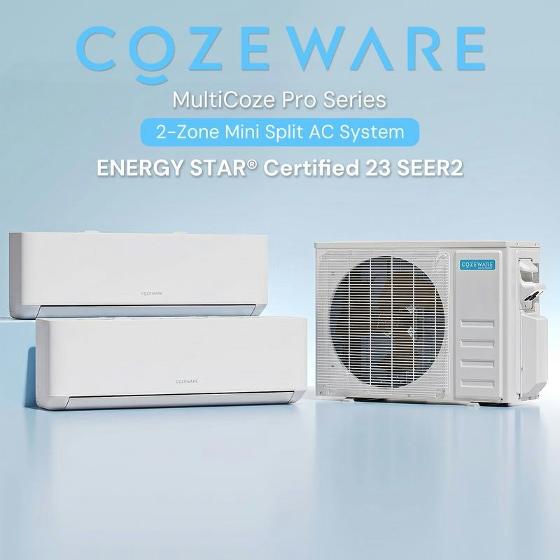 Cozeware 18,000 BTU 2-Zone Mini Split Air Conditioner: $1,105