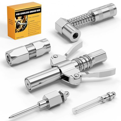 Ecarke Grease Gun Coupler Kit w/ 90 Degree Adapter & 2 Needle Tips for $17 + free shipping w/ Prime