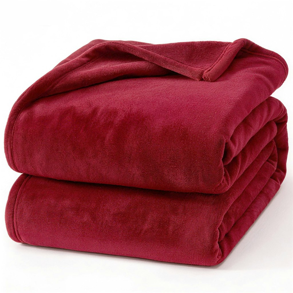 Hansleep Throw XL Red Fleece Blanket: $11