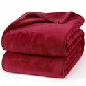 Hansleep Throw XL Red Fleece Blanket for $11 + free shipping w/ Prime