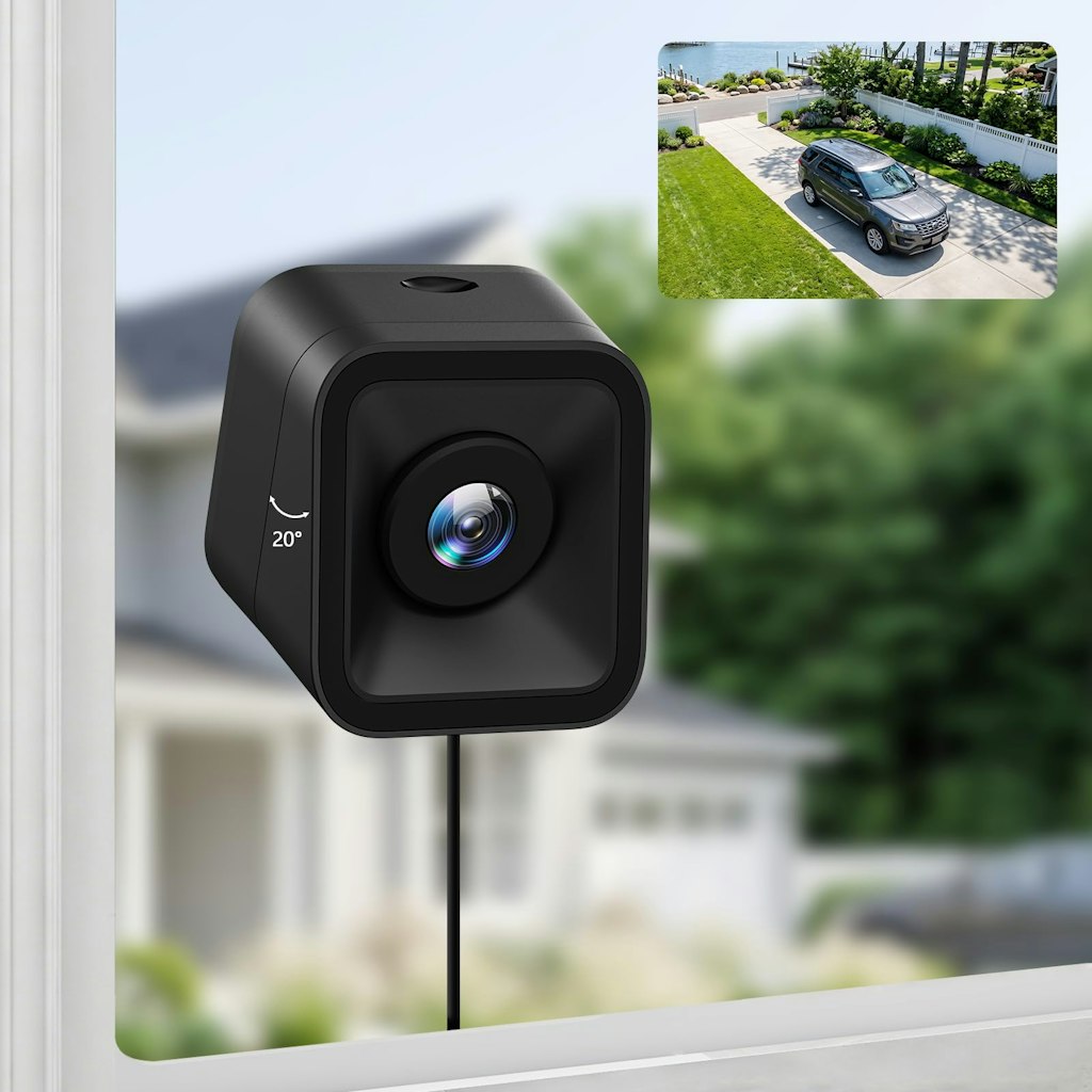 Hieasy Home 5MP Window Security Camera w/ Adjustable Angle Bracket: $25 Hieasy Home 5MP Window Security Camera w/ Adjustable Angle Bracket: $25