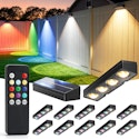 Solar-Powered Remote-Control Fence Lights 12-Pack for $61 + free shipping