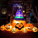 Yexmas 8.7-Foot Halloween Pumpkins Inflatable Decor with Built-in LED Lights for $30 + free shipping w/ $35
