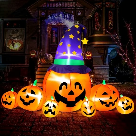 Yexmas 8.7-Foot Halloween Pumpkins Inflatable Decor with Built-in LED Lights : $29.99 Yexmas 8.7-Foot Halloween Pumpkins Inflatable Decor with Built-in LED Lights : $29.99