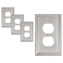 4-Pack Zinc Alloy Duplex Outlet Cover Plates for $15 + free shipping w/ Prime