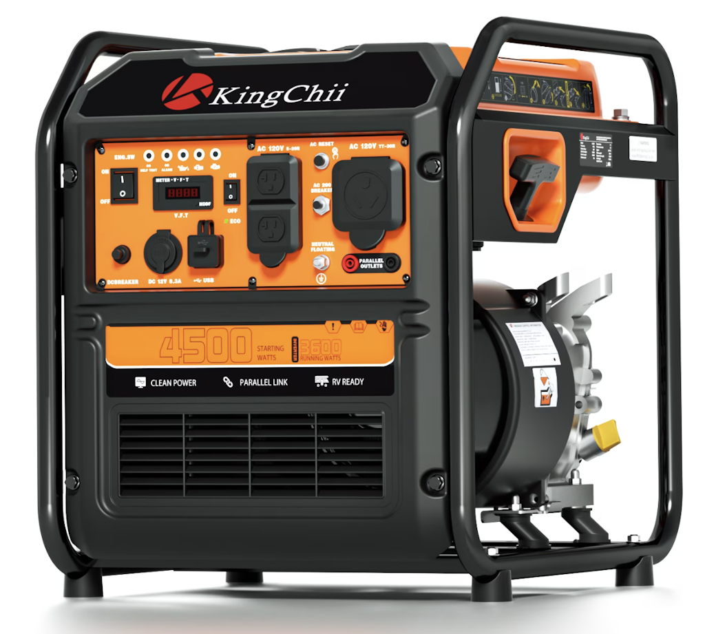 KingChii 4500W/3600W Gas Powered Inverter Generator: $288