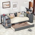 Euroco Wood Twin Size Daybed w/ Trundle & Storage Cabinets for $250 + free shipping