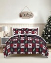 Macy's Holiday Reversible Microfiber 3-Piece Comforter Set for $25 + free shipping w/ $39