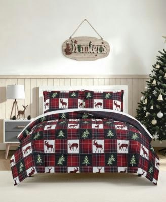 Macy's Holiday Reversible Microfiber 3-Piece Comforter Set: $25 Macy's Holiday Reversible Microfiber 3-Piece Comforter Set: $25