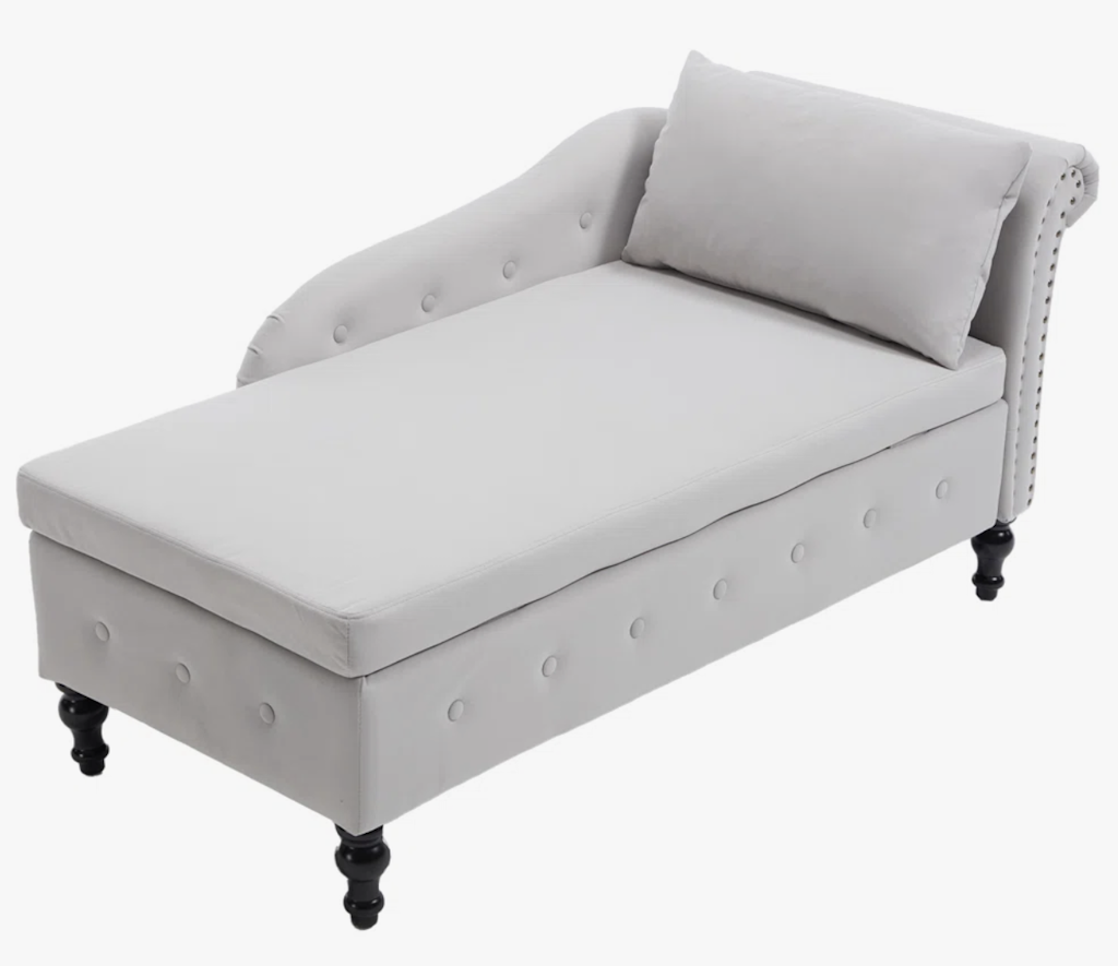 Willa Arlo Interiors Eastham 58" Velvet Storage Chaise Lounge: $190 Willa Arlo Interiors Eastham 58" Velvet Storage Chaise Lounge: $190