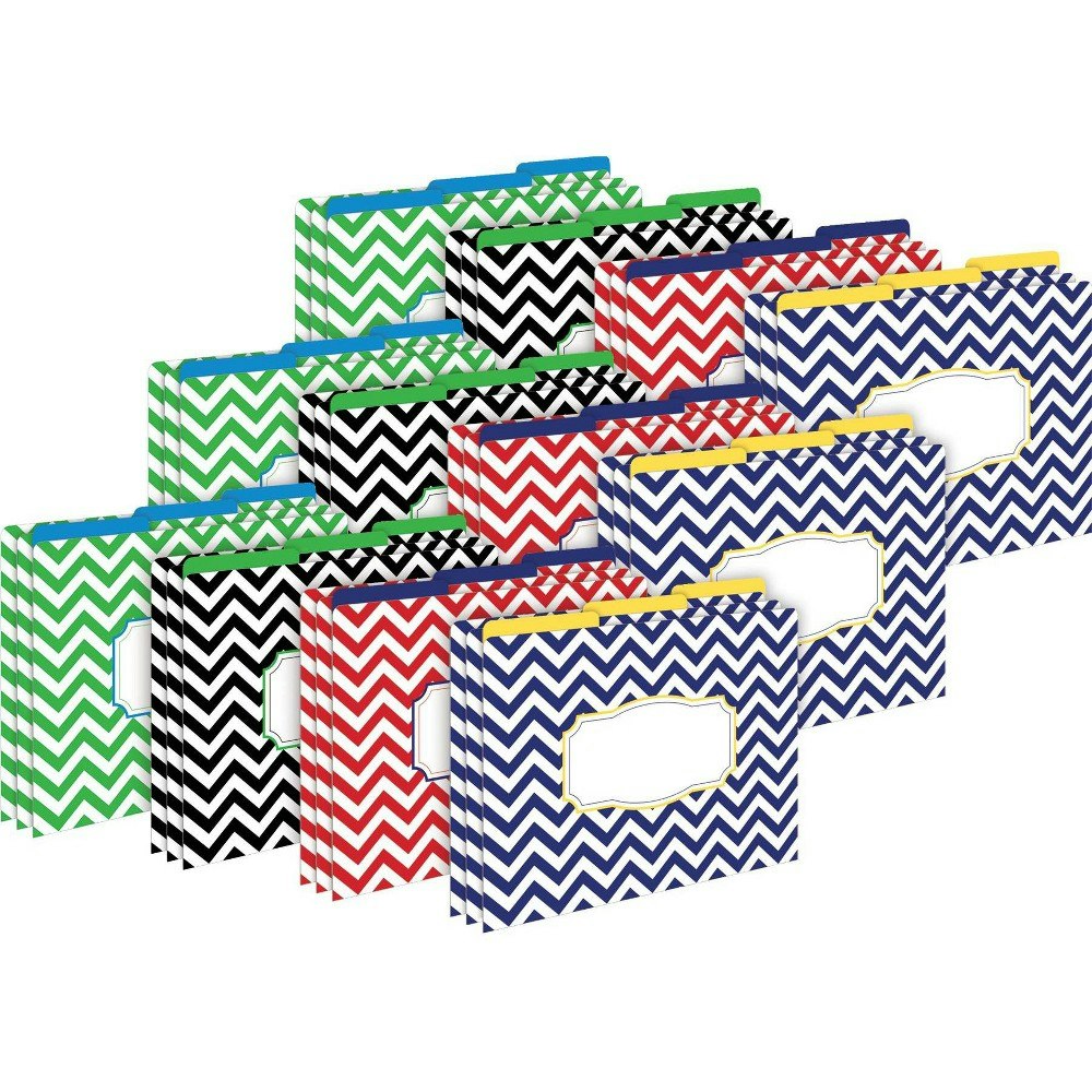 Barker Creek Nautical Chevron Letter-Size File Folders 36-Pack: $44.49 Barker Creek Nautical Chevron Letter-Size File Folders 36-Pack: $44.49