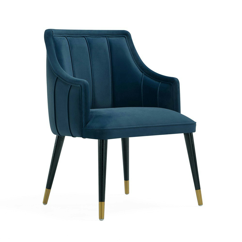 Manhattan Comfort Eda Velvet Upholstered Dining Armchair: $427.99 Manhattan Comfort Eda Velvet Upholstered Dining Armchair: $427.99