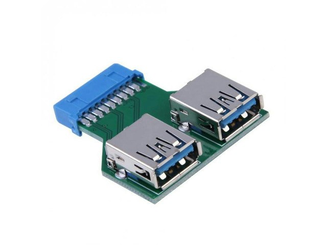 19-Pin USB 3.0 Header to 2-Port USB Adapter: $17.40
