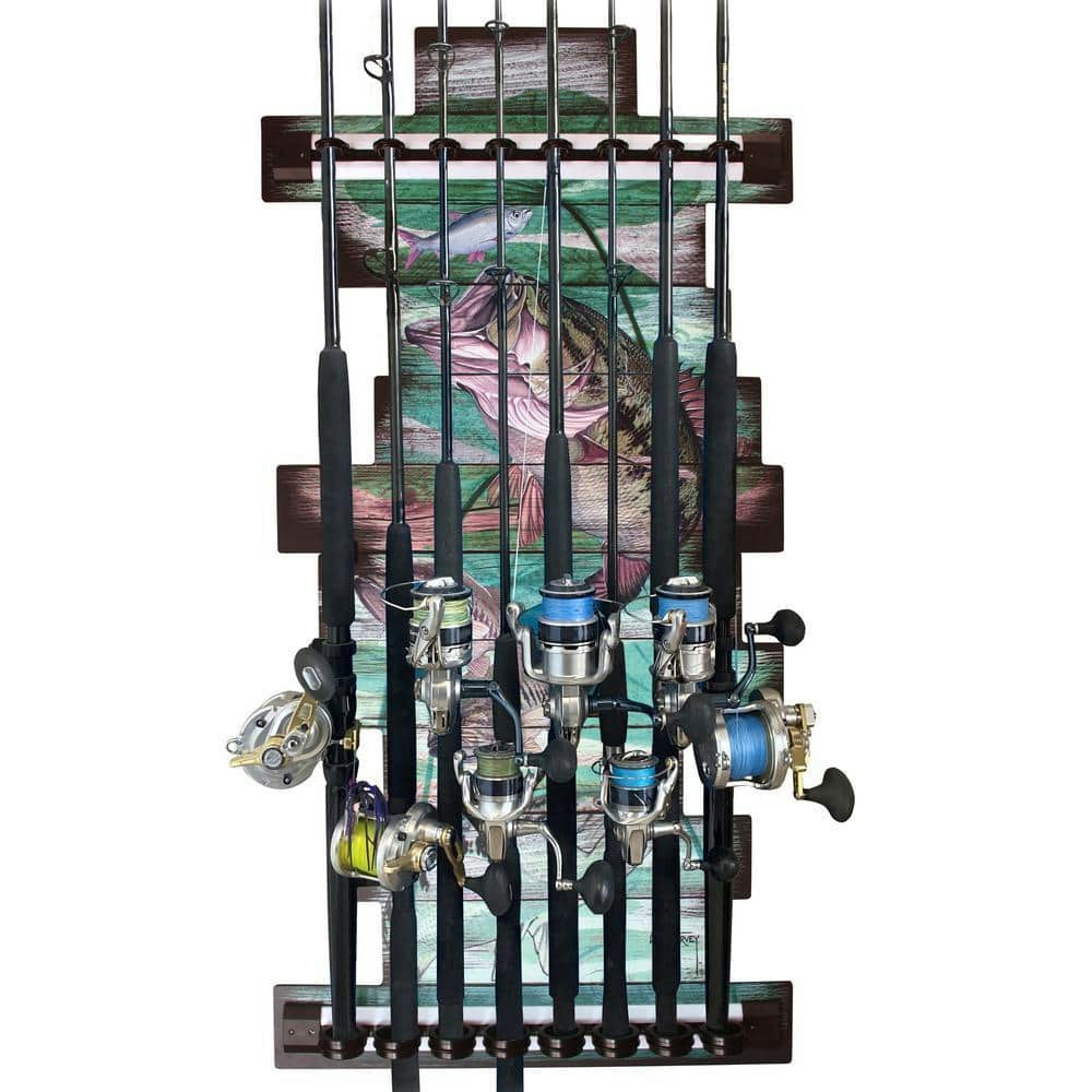 Bass 8 Rod Wall Rack: $104