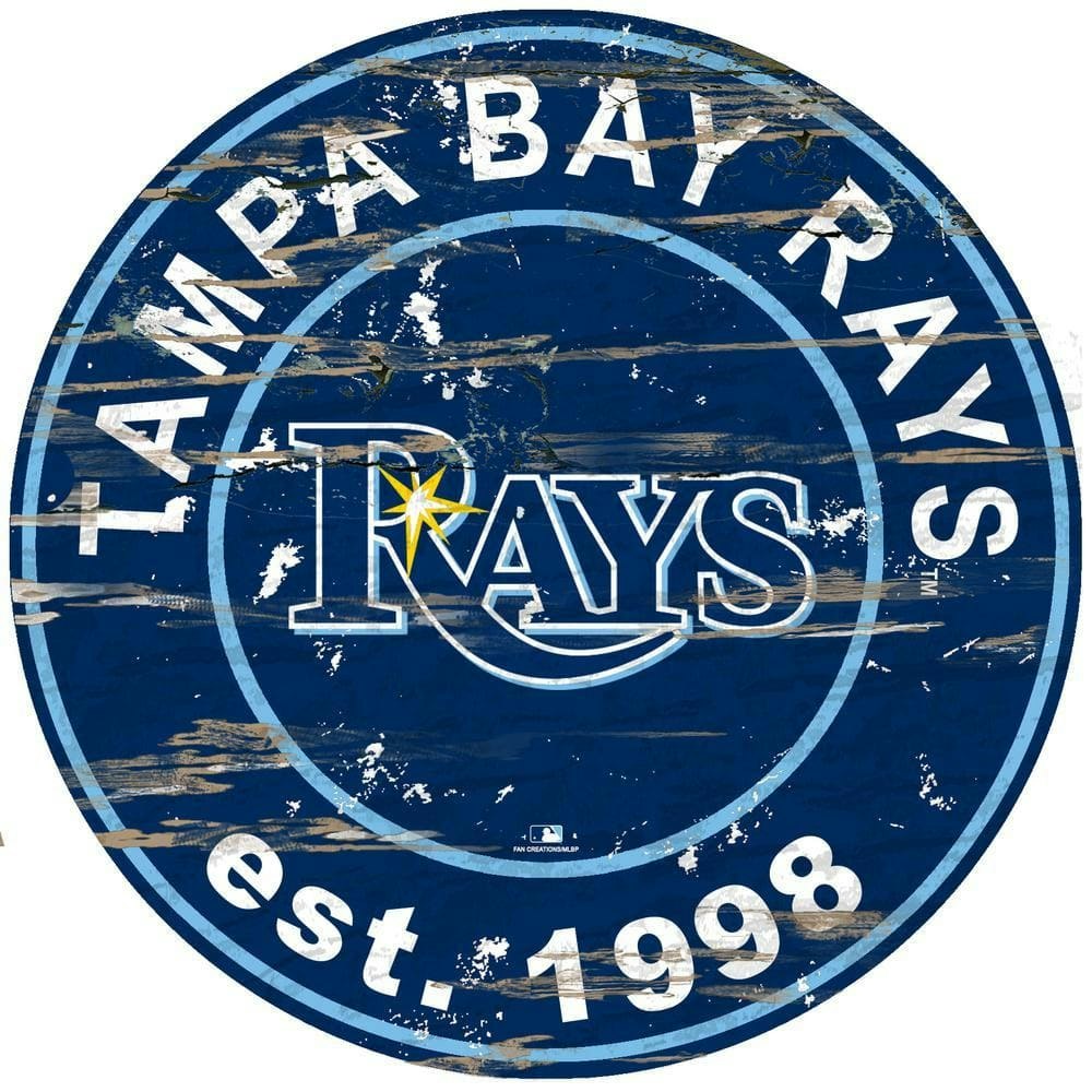 Tampa Bay Rays 24-inch Distressed Wooden Wall Art: $36.64