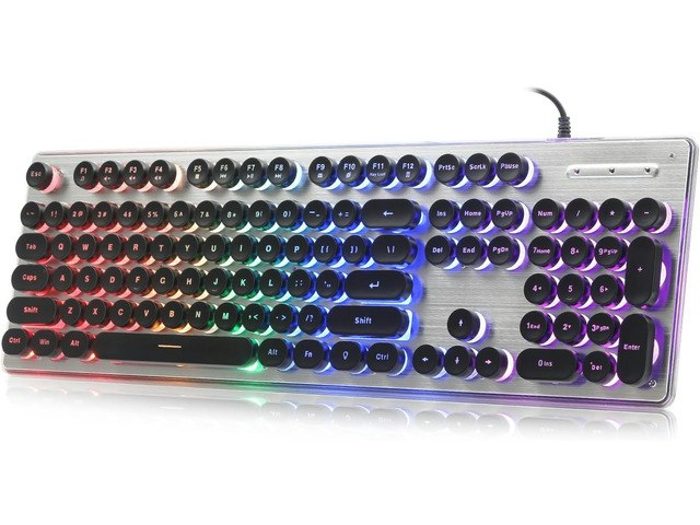 Typewriter Style Retro Wired Keyboard: $47.82
