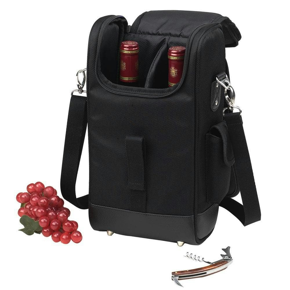 NY Wine Tote 2-Bottle Carrier with Corkscrew: $49.82