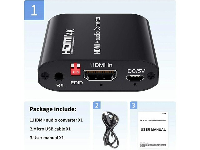 4K 30Hz HDMI Audio Extractor Converter: $72.50 4K 30Hz HDMI Audio Extractor Converter: $72.50