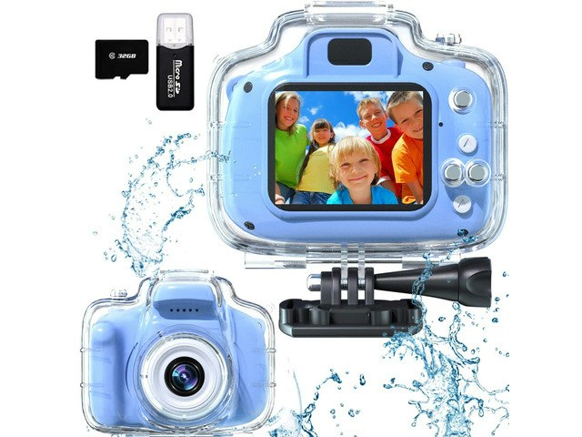 Kids 12MP 1080P Waterproof Digital Camera with 32GB SD Card: $41.99 Kids 12MP 1080P Waterproof Digital Camera with 32GB SD Card: $41.99