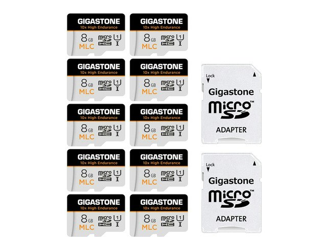 Gigastone Industrial 8GB MLC Micro SD Card 10-Pack: $179.99
