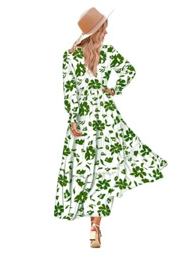 Yesno Women's Floral Long Sleeve Maxi Dress: $19.98
