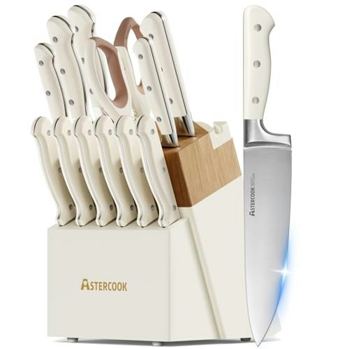 Astercook 14-Piece Kitchen Knife Set with Block: $49.98 Astercook 14-Piece Kitchen Knife Set with Block: $49.98