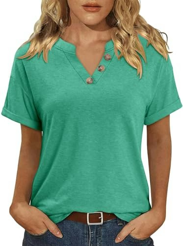 Bette Boutik Women's V-Neck Short Sleeve Tunic Blouse: $9.98 Bette Boutik Women's V-Neck Short Sleeve Tunic Blouse: $9.98