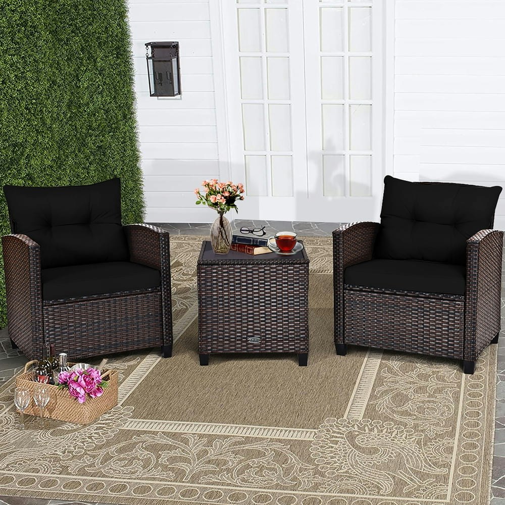Costway 3-Piece Patio Rattan Furniture Set: $149.39 Costway 3-Piece Patio Rattan Furniture Set: $149.39