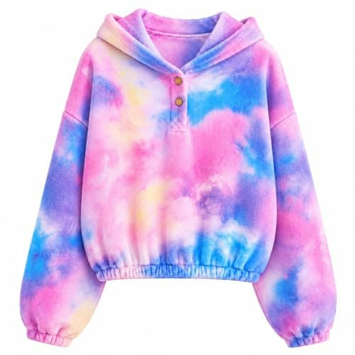 Girls' Tie-Dye Fleece Hoodie: $22.94