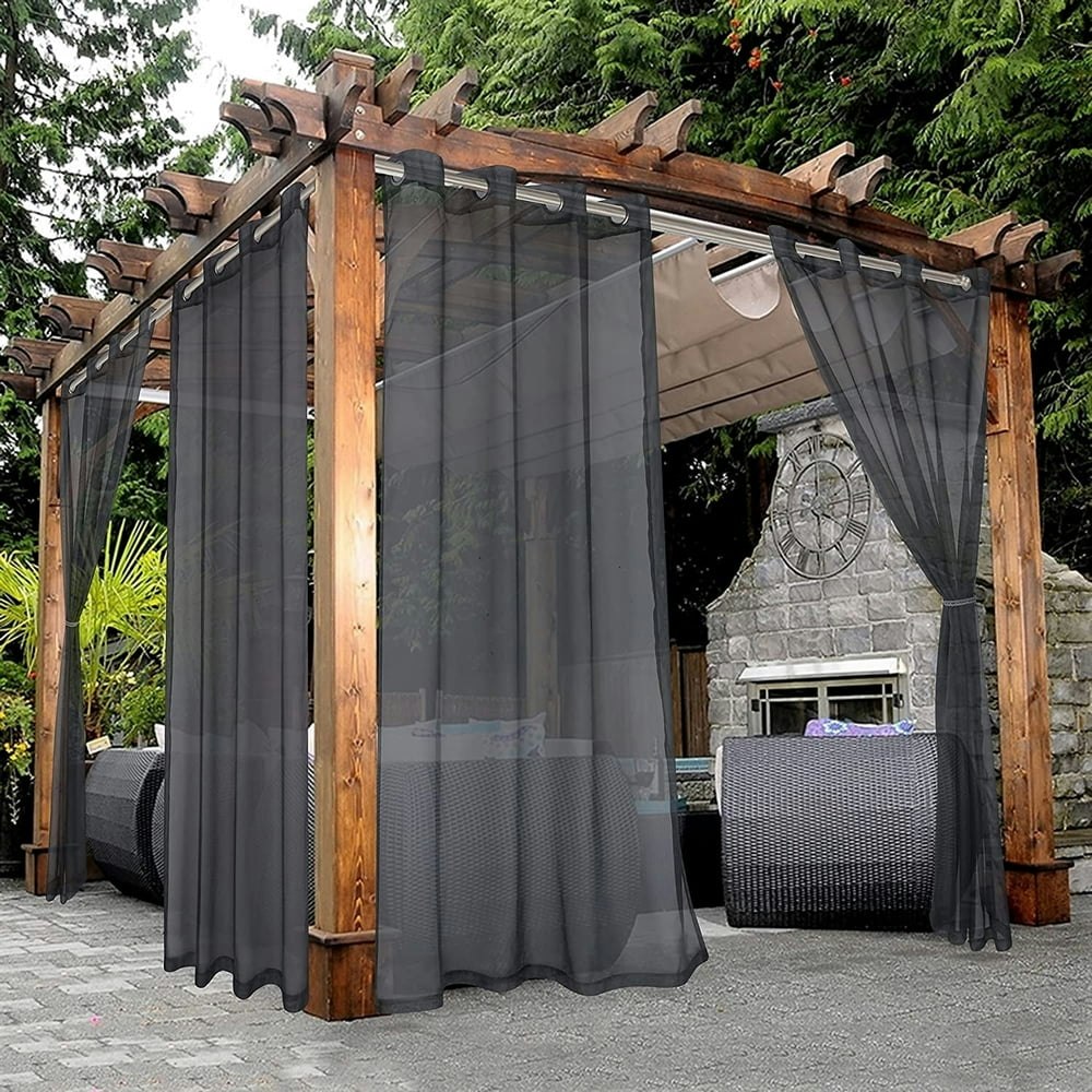 Lushvida Outdoor Grey Grommet Voile Sheer Curtains 2-Pack: $20.69 Lushvida Outdoor Grey Grommet Voile Sheer Curtains 2-Pack: $20.69