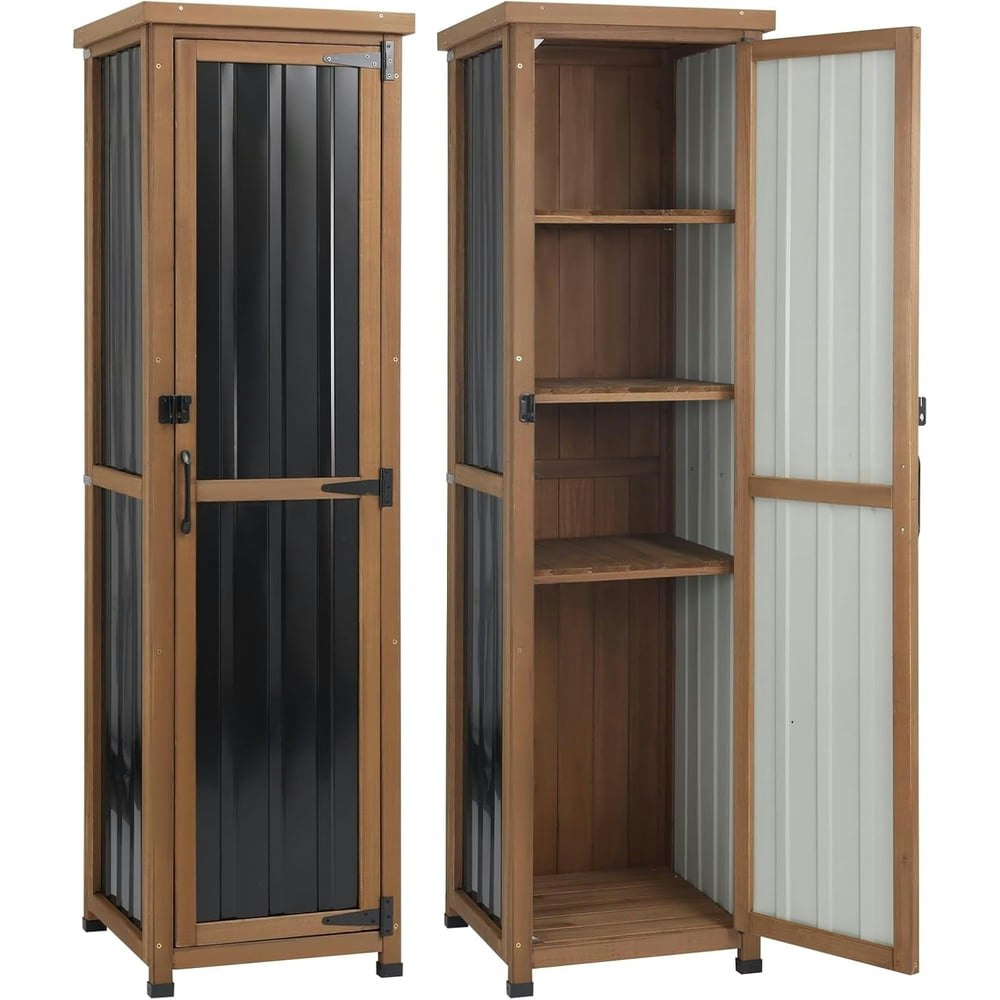 62-Inch Tall Narrow Outdoor Storage Cabinet: $134.97 62-Inch Tall Narrow Outdoor Storage Cabinet: $134.97
