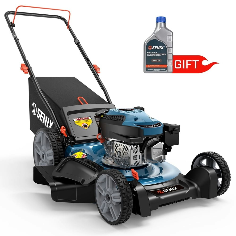 Senix 144cc 21-Inch Gas Push Lawn Mower: $249.99